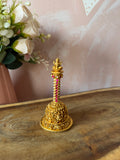 Premium Temple Style Antique Brass Bell with Lakshmi, Hanuman & Ganesha Idols (Price for Each)