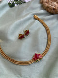 Lotus Mesh choker / Necklace with Studs