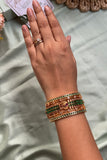 Peacock Green Bangles (Price for Both Hands)