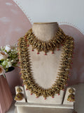 Antique Lakhsmi Short and Long Necklace with Jhumkas (Prices for Short, Long and Combo)