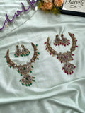 AD Hasli Peacock Necklace with Earrings in two Colors