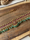 Antique Ruby Green Hipchain in 3 Styles (Price for Each)