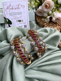 AD Pearl Antique Ruby Bangle Combo