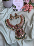 Kemp Ruby Green Pendant Necklace with Earrings