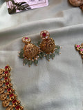 Kemp Flower Coin Short and Long Haram with Jhumkas (Price for Short, Long and Combo)