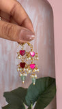 Antique Jadau heart Earrings