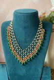 Kemp Pearl Ruby Green Necklace