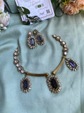 Moissanite Hasli Pendant Necklace with Earrings in 5 Colors