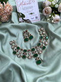 Premium Moissanite AD Necklace with Earrings