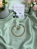 Diamond Look alike Floral Necklace with Earrings