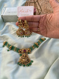 Green Beads Lakshmi choker in 3 variants (Price for Each )