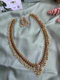 Ruby Guttapusalu Necklace with earrings (Price for Combo, Short and Long)