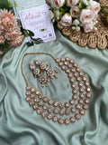 Isha Ambani Inspired Moissanite Layered Necklace with Earrings