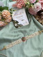 Kemp Ruby Green White Pearl Choker