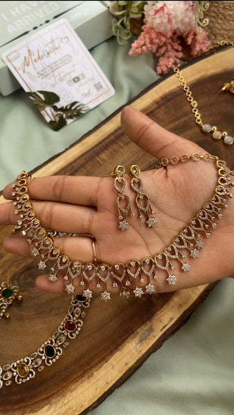 AD Star Necklace with Earrings