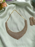 Diamond Look alike Necklace with Earrings