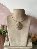 Diamond look Alike Geometric Hasli Pendant Set