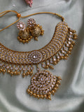 Janhvi Kapoor Inspired Pure Kemp Brass Jadau Choker with Earrings
