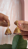 Antique Mesh Hook Jhumkas in 3 Colours ( Price for Each )