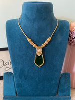 Big Green Pendant Necklace