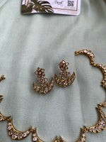 Half Moon AD Necklace with Earrings