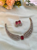 Victorian AD Pendant Choker with Earrings