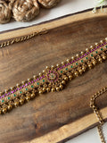 Antique Ruby Green Hipchain in 3 Styles (Price for Each)