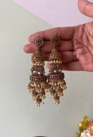 Elephant Multilayer Pearl Hanging Jhumkas in two Colors (Price for Each)