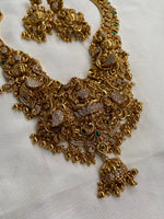 Antique Temple Gold Finish Necklace with earrings