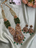 Cluster Pearl Lakshmi Long Haram with Earrings