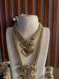 Antique Mesh Kemp Peacock Short and Long Haram with Jhumkas (Available in Short,Long and Combo)