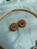 Kemp Traditional Peacock Mesh Necklace with Earrings (Front-Open)