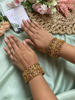 Lakshmi Ruby Green Bangles (Price for both Hands)
