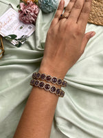 AD Purple Flower Bangles