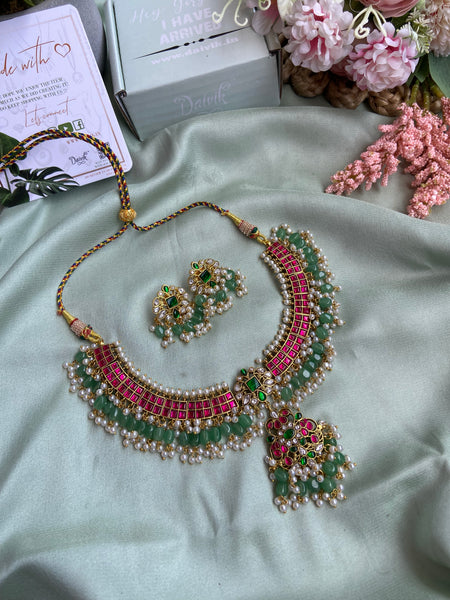 Pure Kemp Brass Pendant Necklace with Earrings