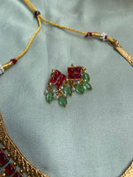 Strawberry beads Kemp Necklace with Studs