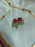 Strawberry beads Kemp Necklace with Studs