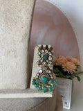 Designer Mossanite Victorian Pearl Choker with Earrings
