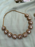 Premium Uncut Mossanite Necklace with Earrings