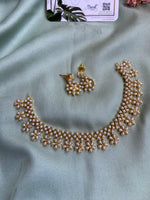 Pearl Flower Necklace with Earrings