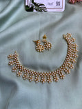 Pearl Flower Necklace with Earrings