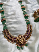 Short and Long Lakshmi Kemp Necklace with Earrings