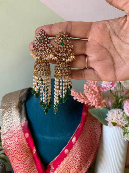 Premium AD layered Droplet Earrings