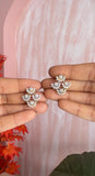 Diamond Look Alike Droplet Hasli Necklace with Earrings