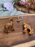 Antique Royal Elephant and Horse Magnetic Brooch (Price for Each)
