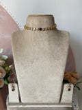Simple AD Flower Choker with Earrings in 5 Colors (Price for Each)