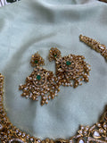Classic Antique Peacock Necklace with Earrings