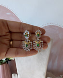 AD Multi Pendant Necklace with Earrings