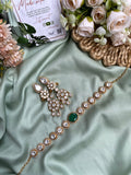 Isha Ambani Inspired Moissanite Layered Necklace with Earrings