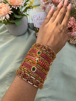 Bridal Kemp Ruby Bangles (Price for Both Hands)